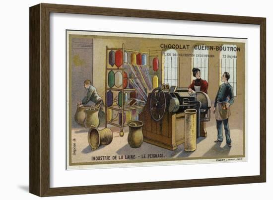 Wool Industry, Combing-null-Framed Giclee Print