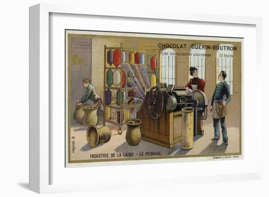 Wool Industry, Combing-null-Framed Giclee Print