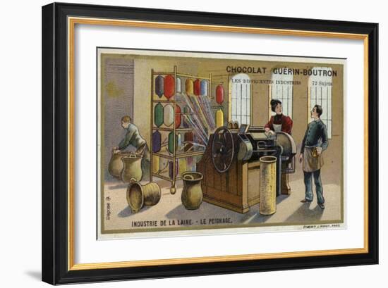 Wool Industry, Combing-null-Framed Giclee Print