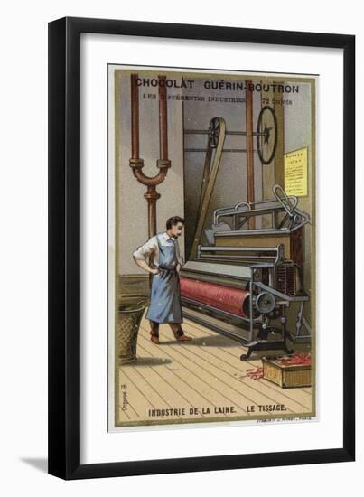 Wool Industry, Weaving-null-Framed Giclee Print