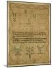 Wool Linen and Silk Purse Sampler. New England, 18th Century-null-Mounted Giclee Print