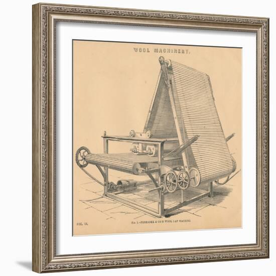 Wool Machinery: Ferrabee and Co.S Wool Lap Machine, C1880-null-Framed Giclee Print