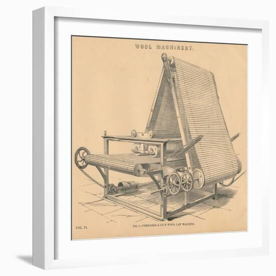 Wool Machinery: Ferrabee and Co.S Wool Lap Machine, C1880-null-Framed Giclee Print