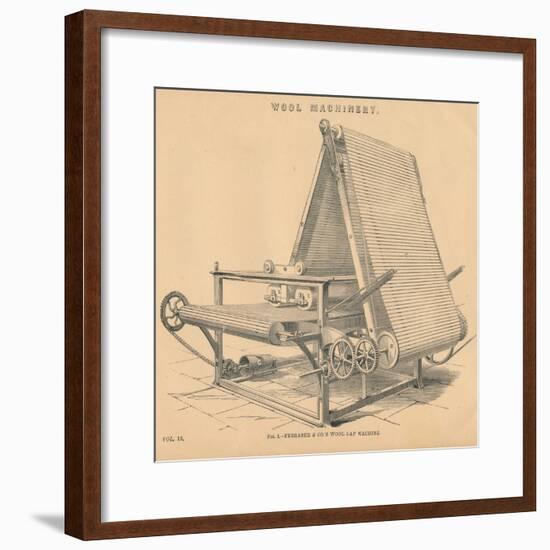 Wool Machinery: Ferrabee and Co.S Wool Lap Machine, C1880-null-Framed Giclee Print