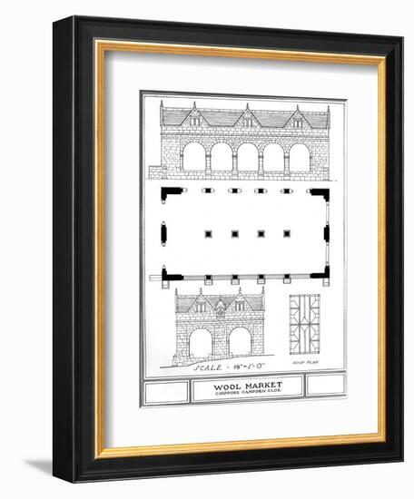 Wool Market, Chipping Campden Gloucestershire, 1924-Unknown-Framed Giclee Print