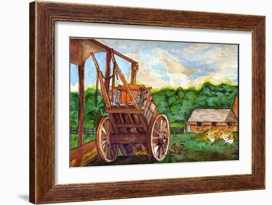 Wooldridge Farm, Priory-Nell Hill-Framed Giclee Print