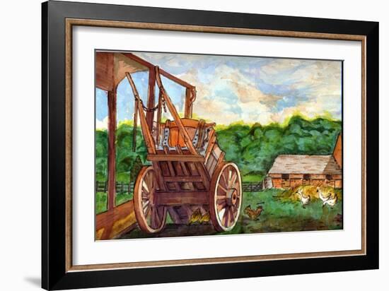 Wooldridge Farm, Priory-Nell Hill-Framed Giclee Print