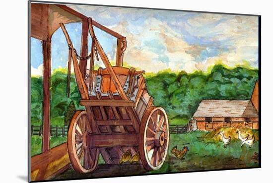 Wooldridge Farm, Priory-Nell Hill-Mounted Giclee Print