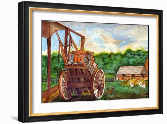 Wooldridge Farm, Priory-Nell Hill-Framed Giclee Print