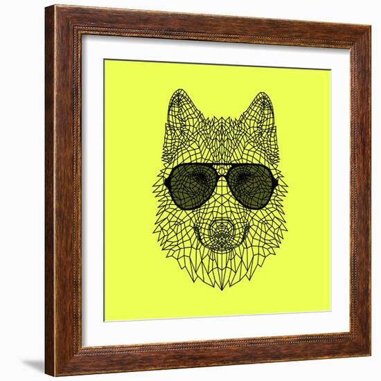 Woolf in Black Glasses-Lisa Kroll-Framed Premium Giclee Print