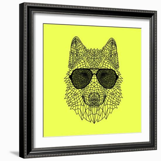 Woolf in Black Glasses-Lisa Kroll-Framed Premium Giclee Print