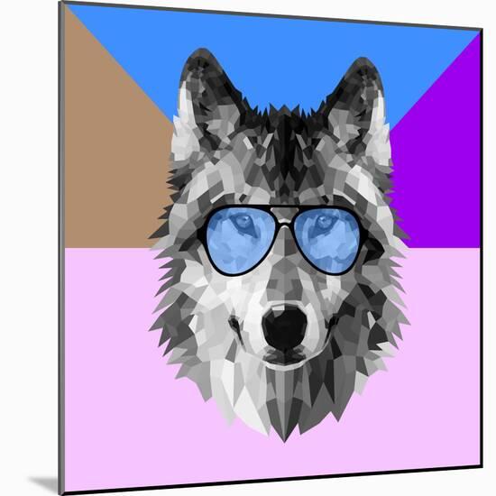 Woolf in Blue Glasses-Lisa Kroll-Mounted Art Print