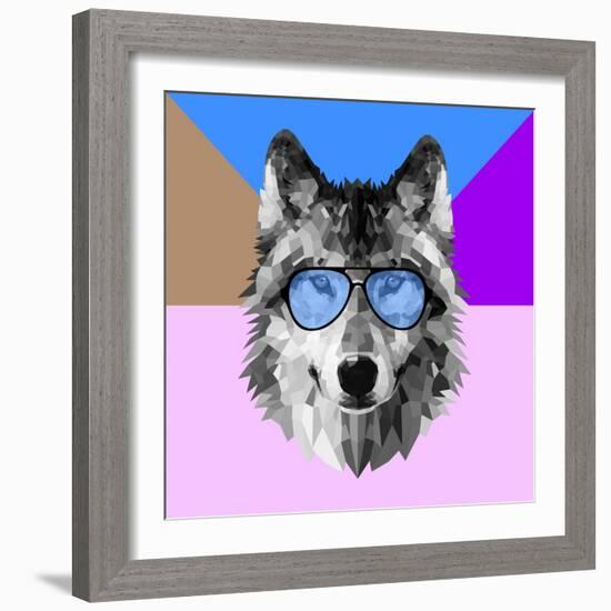 Woolf in Blue Glasses-Lisa Kroll-Framed Premium Giclee Print