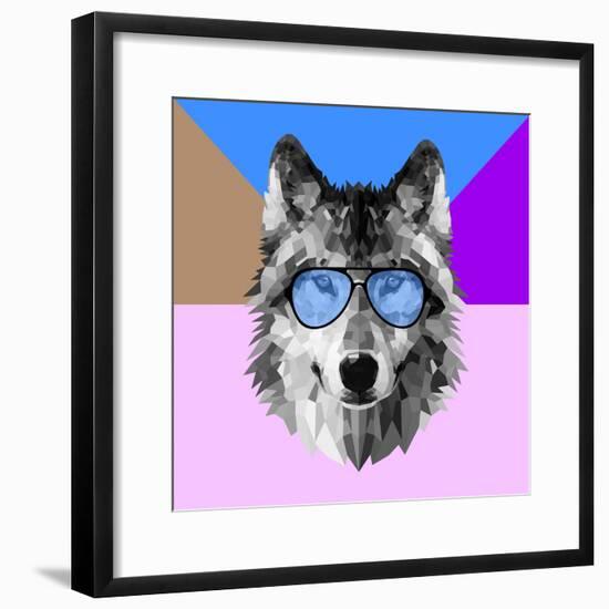 Woolf in Blue Glasses-Lisa Kroll-Framed Premium Giclee Print