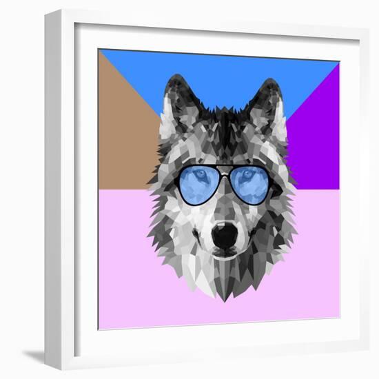 Woolf in Blue Glasses-Lisa Kroll-Framed Premium Giclee Print