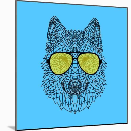 Woolf in Yellow Glasses-Lisa Kroll-Mounted Art Print