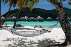 Hammock on Bora Bora Beach-Woolfy-Framed Photographic Print