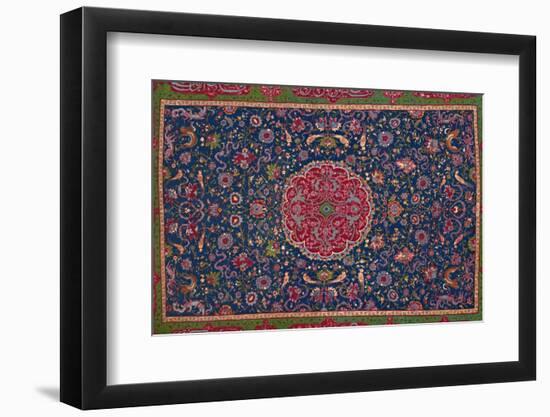 'Woollen Carpet, Enriched with Gold and Silver Thread. Persian; Late 16th Century', 1903-Unknown-Framed Photographic Print