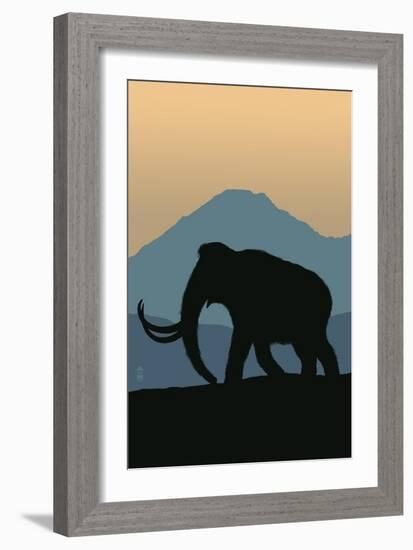 Woolly Mammoth-Lantern Press-Framed Art Print