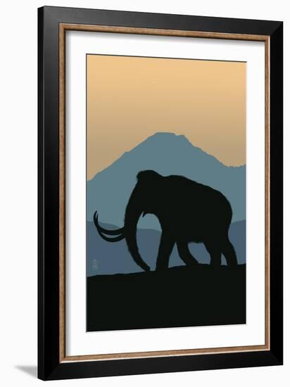 Woolly Mammoth-Lantern Press-Framed Art Print