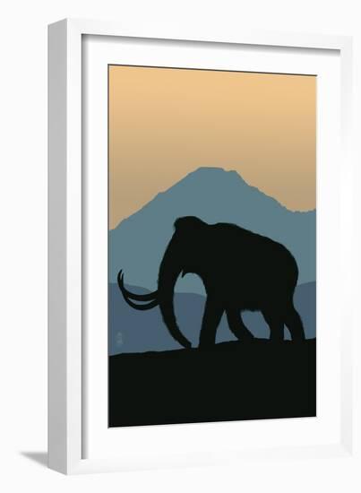 Woolly Mammoth-Lantern Press-Framed Art Print