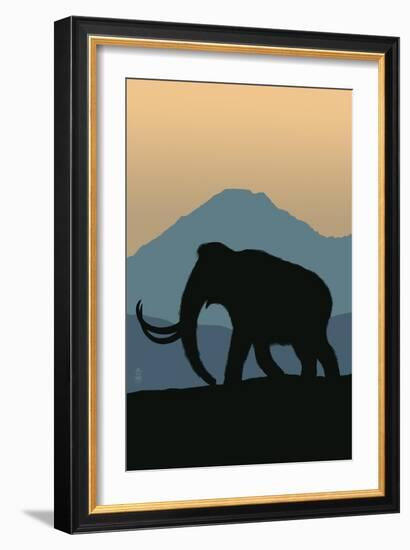 Woolly Mammoth-Lantern Press-Framed Art Print