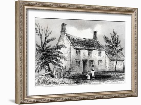 Woolsthorpe Manor, Near Grantham, Lincolnshire, Birthplace of Sir Isaac Newton, 1840-null-Framed Giclee Print