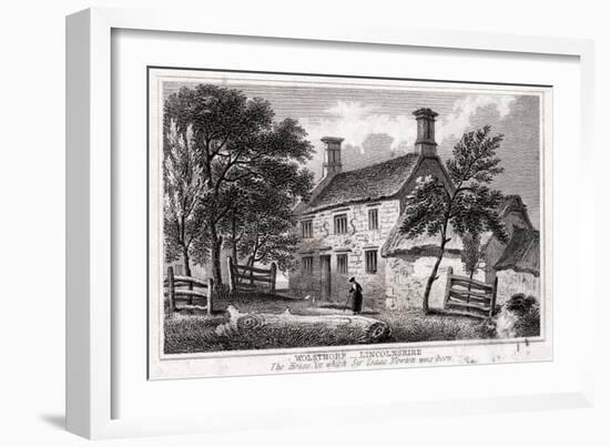 Woolsthorpe Manor, Near Grantham, Lincolnshire, Birthplace of Sir Isaac Newton, Early 19th Century-null-Framed Giclee Print