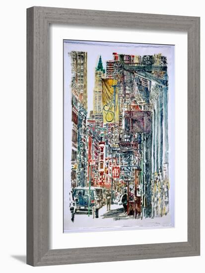 Woolworth Building and Mercer St.,1996(monoprint-Anthony Butera-Framed Giclee Print