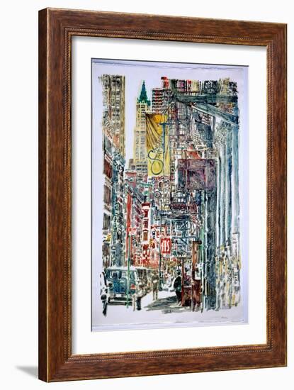 Woolworth Building and Mercer St.,1996(monoprint-Anthony Butera-Framed Giclee Print