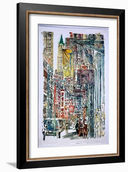 Woolworth Building and Mercer St.,1996(monoprint-Anthony Butera-Framed Giclee Print