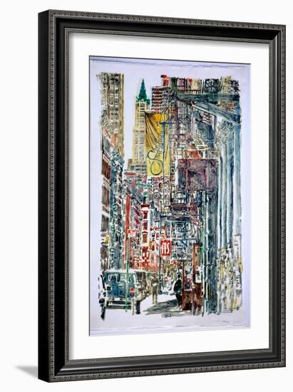 Woolworth Building and Mercer St.,1996(monoprint-Anthony Butera-Framed Giclee Print