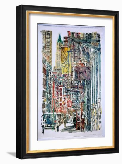 Woolworth Building and Mercer St.,1996(monoprint-Anthony Butera-Framed Giclee Print