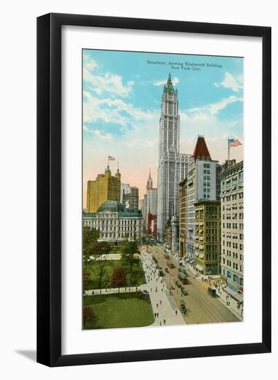 Woolworth Building, Broadway, New York City-null-Framed Art Print