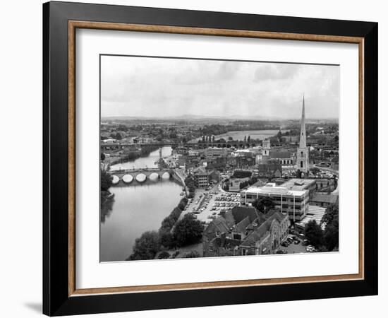 Worcester and the river crossings from the cathedral tower. 1968-Staff-Framed Photographic Print