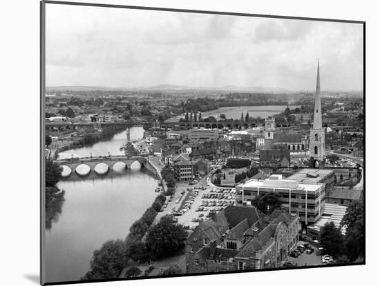 Worcester and the river crossings from the cathedral tower. 1968-Staff-Mounted Photographic Print