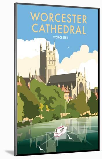 Worcester Cathedral - Dave Thompson Contemporary Travel Print-Dave Thompson-Mounted Giclee Print