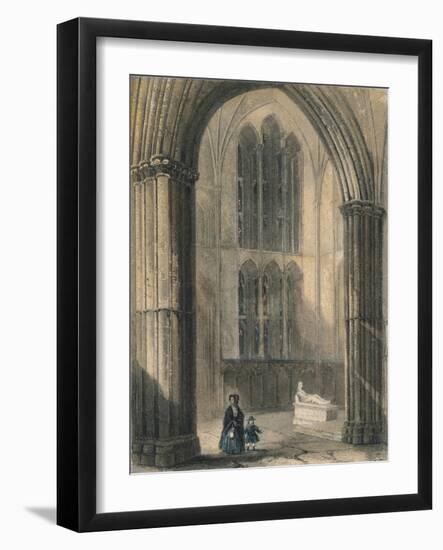 Worcester Cathedral: North Transept of Choir, 1836-Henry Winkles-Framed Giclee Print