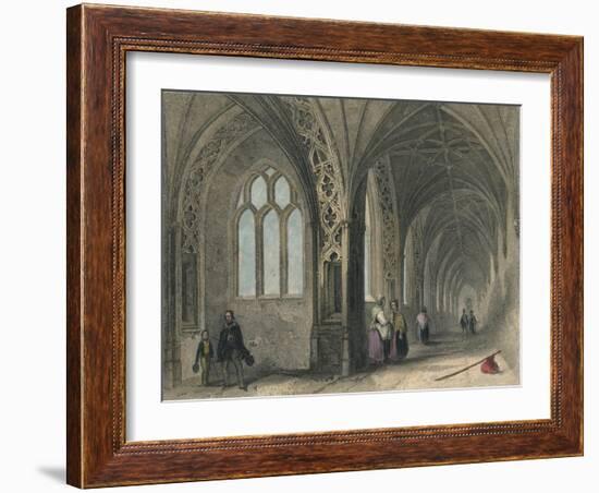 Worcester Cathedral. The Cloisters, 1836-Henry Winkles-Framed Giclee Print