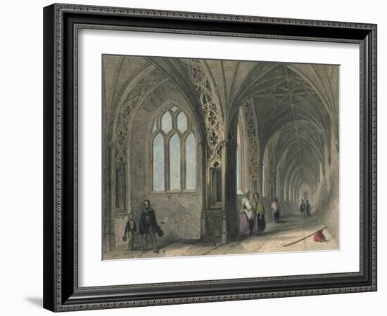 Worcester Cathedral. The Cloisters, 1836-Henry Winkles-Framed Giclee Print