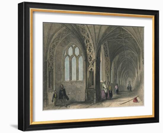 Worcester Cathedral. The Cloisters, 1836-Henry Winkles-Framed Giclee Print