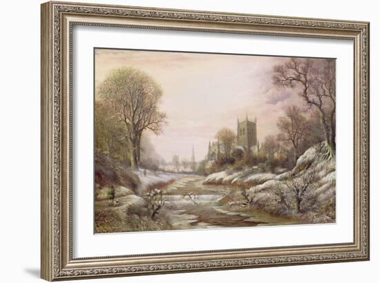 Worcester from the South West in the Snow, C.1875-Charles Leaver-Framed Giclee Print