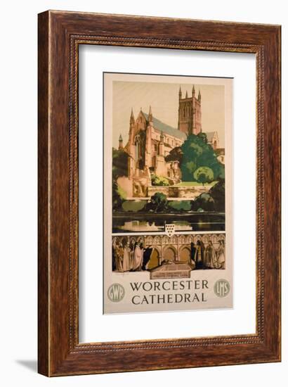 Worchester Cathedral-null-Framed Art Print