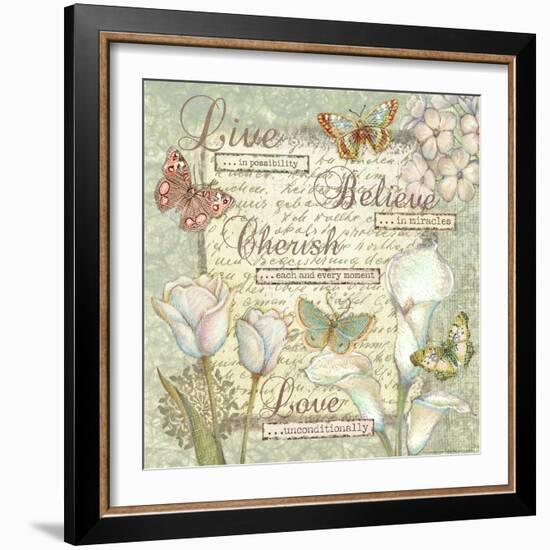 Word 5 Sentiments-Viv Eisner-Framed Art Print