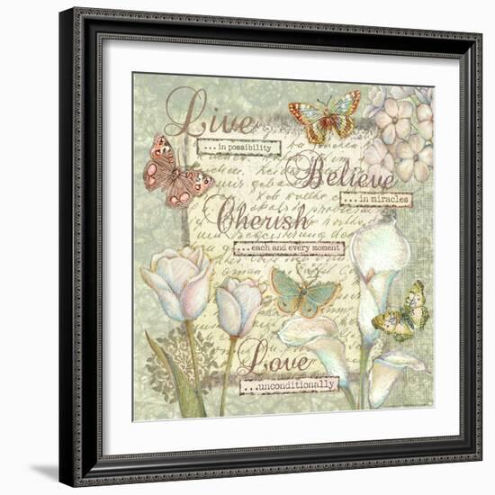 Word 5 Sentiments-Viv Eisner-Framed Art Print