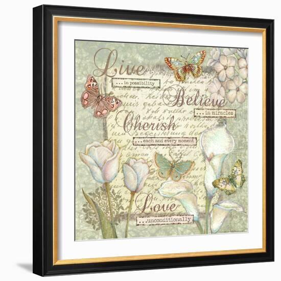 Word 5 Sentiments-Viv Eisner-Framed Art Print