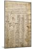 Word List and Male Profile, from Codex Trivulzianus, 1478-1490-Leonardo da Vinci-Mounted Giclee Print