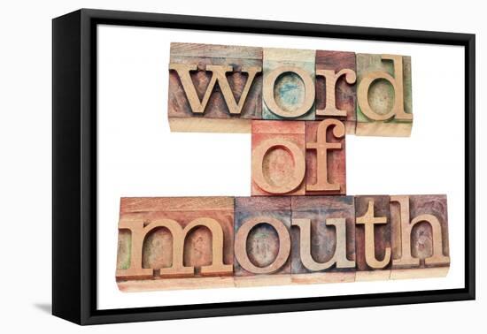Word of Mouth-PixelsAway-Framed Stretched Canvas