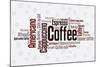 Wordcloud Of Coffee-alanuster-Mounted Art Print