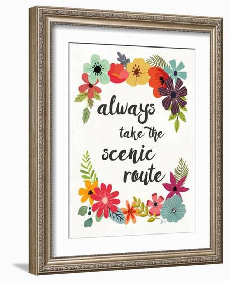 Words and Petals III-Jess Aiken-Framed Art Print